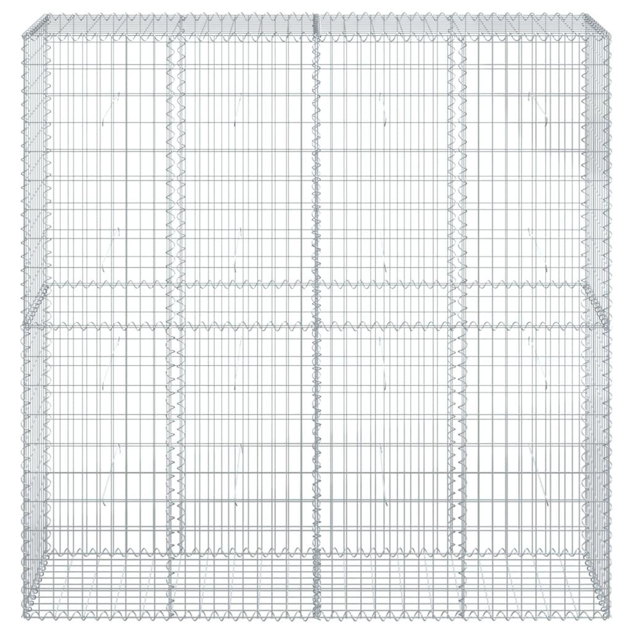 Voir la diapositive 3 : VIDAXL Panier gabion avec couvercle 200x50x200 cm fer galvanise