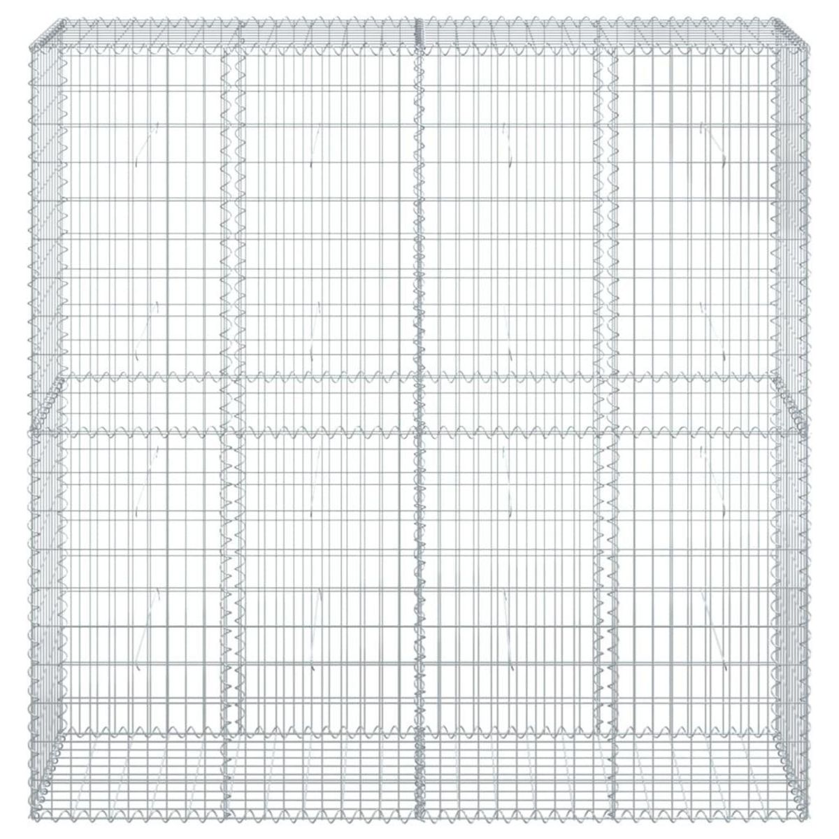 VIDAXL Panier gabion avec couvercle 200x50x200 cm fer galvanise
