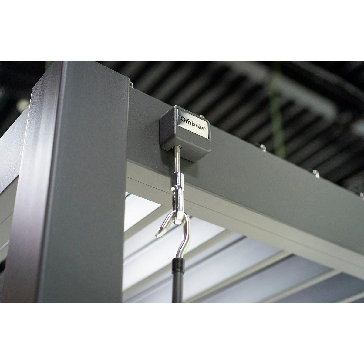 OMBREA Pergola Bioclimatique adossée (2pieds) 3x3,6m anthracite OMBREA®