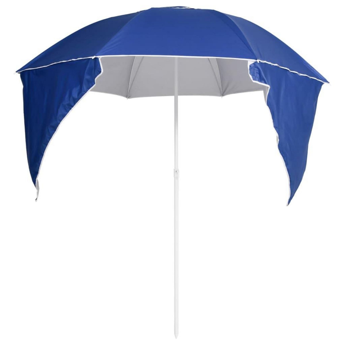 VIDAXL Parasol de plage avec parois laterales bleu 215 cm