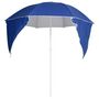 Voir la diapositive 4 : VIDAXL Parasol de plage avec parois laterales bleu 215 cm