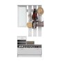 HOMCOM Ensemble de meubles d'entrée design contemporain : meuble chaussures, miroir et panneau porte-manteau panneaux de particules blanc