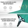 Voir la diapositive 4 : OUTSUNNY Bain de soleil transat pliable inclinable 5 positions acier noir tissu Oxford vert