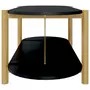 VIDAXL Table basse Noir 110x48x40 cm Bois d'ingenierie