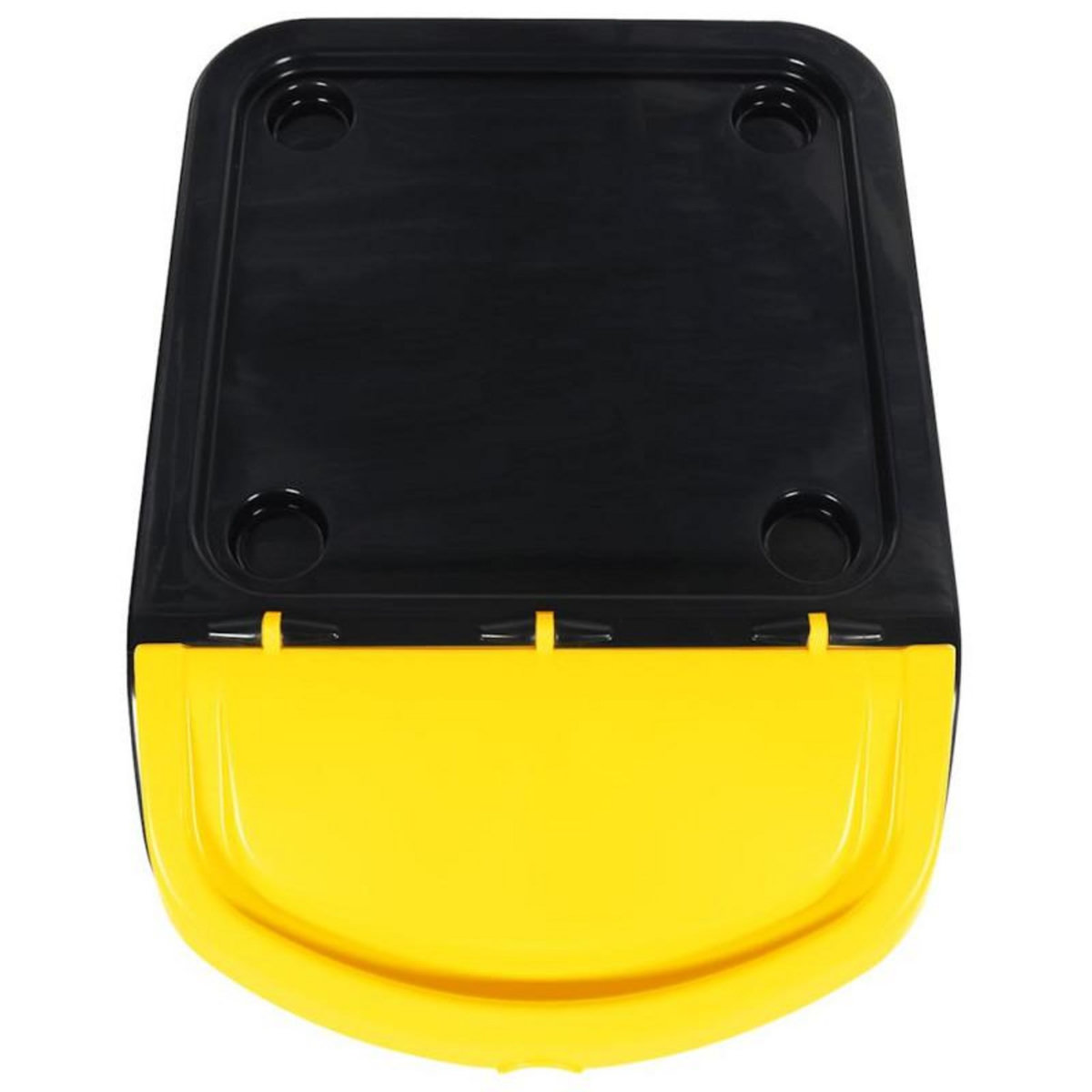 VIDAXL Poubelles empilables avec couvercles 3 pcs noir PP 78 L