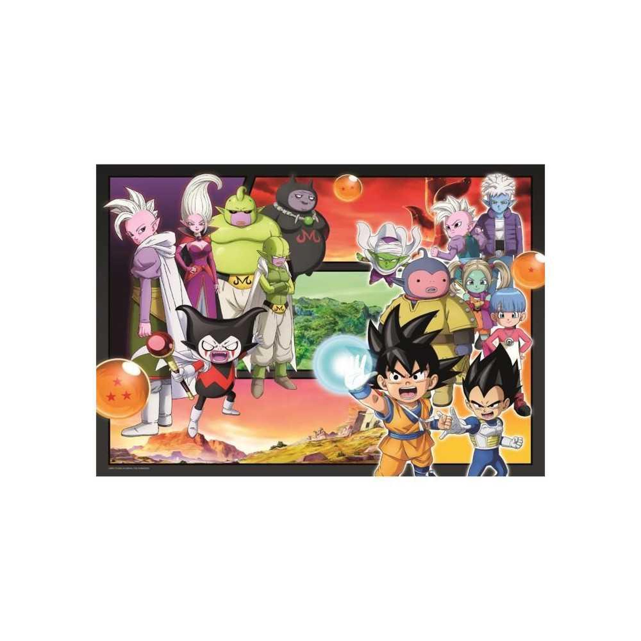 Voir la diapositive 2 : CLEMENTONI Puzzle 500 pièces – Dragon Ball Daima – Clementoni – Cube éducatif – Dès 8 ans