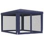 Voir la diapositive 5 : VIDAXL Tente de fete avec 4 parois laterales en maille Bleu 3x4 m PEHD