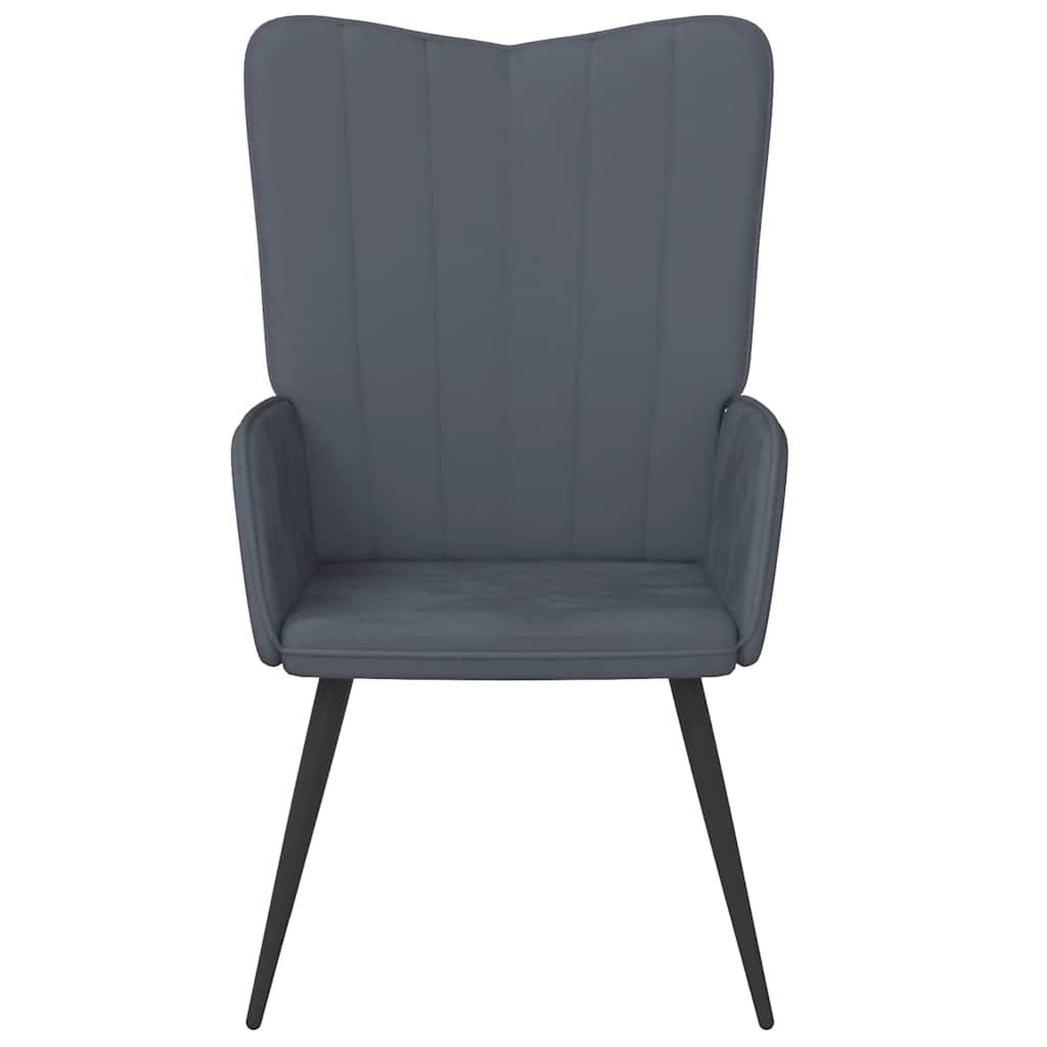 Voir la diapositive 3 : VIDAXL Chaise de relaxation Gris fonce Velours