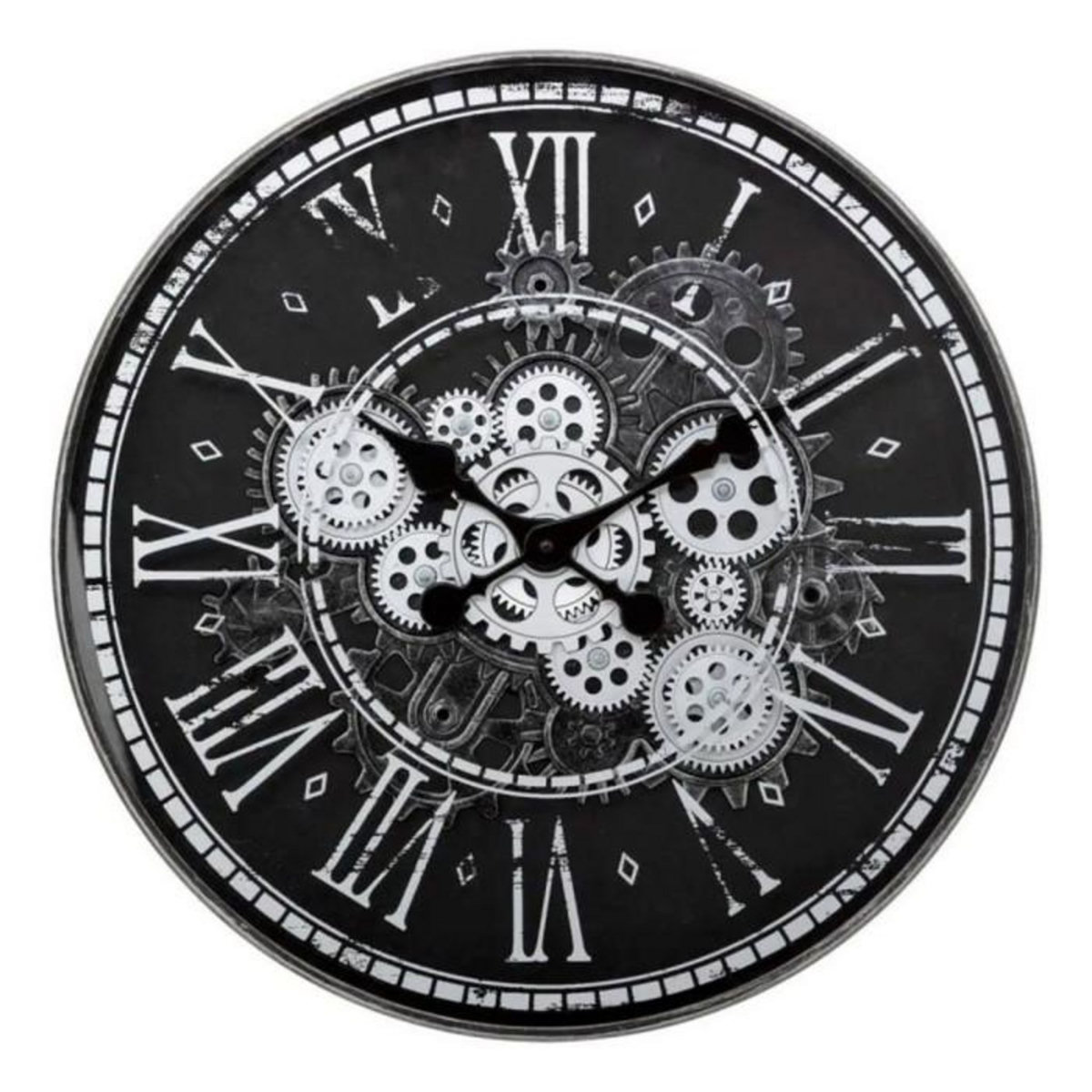 ATMOSPHERA Horloge Murale Vintage  Izia  50cm Noir & Blanc