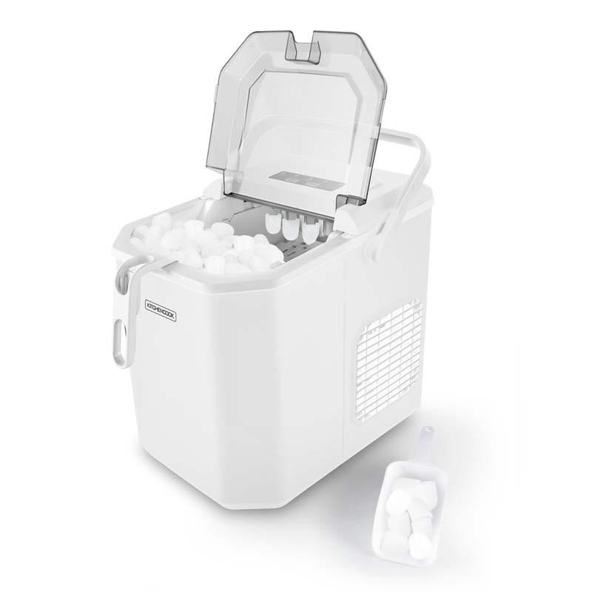 Voir la diapositive 4 : KITCHENCOOK Machine à glaçons blanche cubeo white de la marque kitchencook