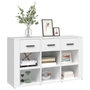 Voir la diapositive 4 : VIDAXL Buffet Blanc 100x30x59,5 cm Bois d'ingenierie