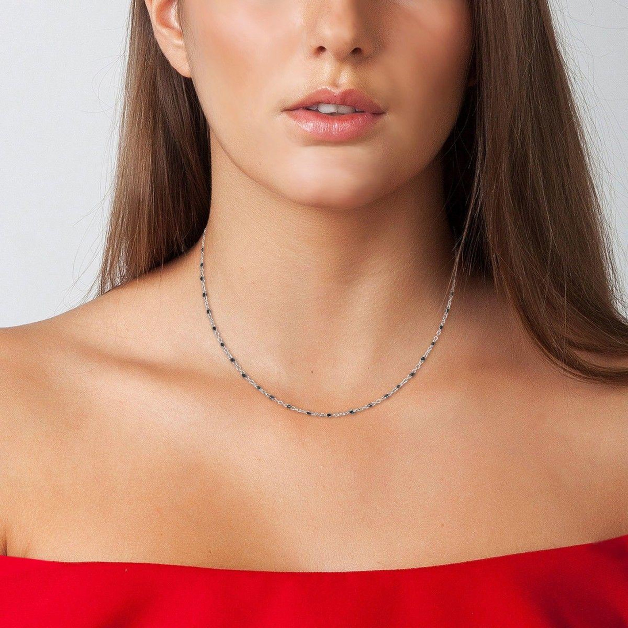 Voir la diapositive 2 : SC BOHEME Collier perles noires par SC Bohème