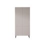 Voir la diapositive 4 : BEST MOBILIER Timote - armoire avec penderie et étagères - écru - 185x90 cm