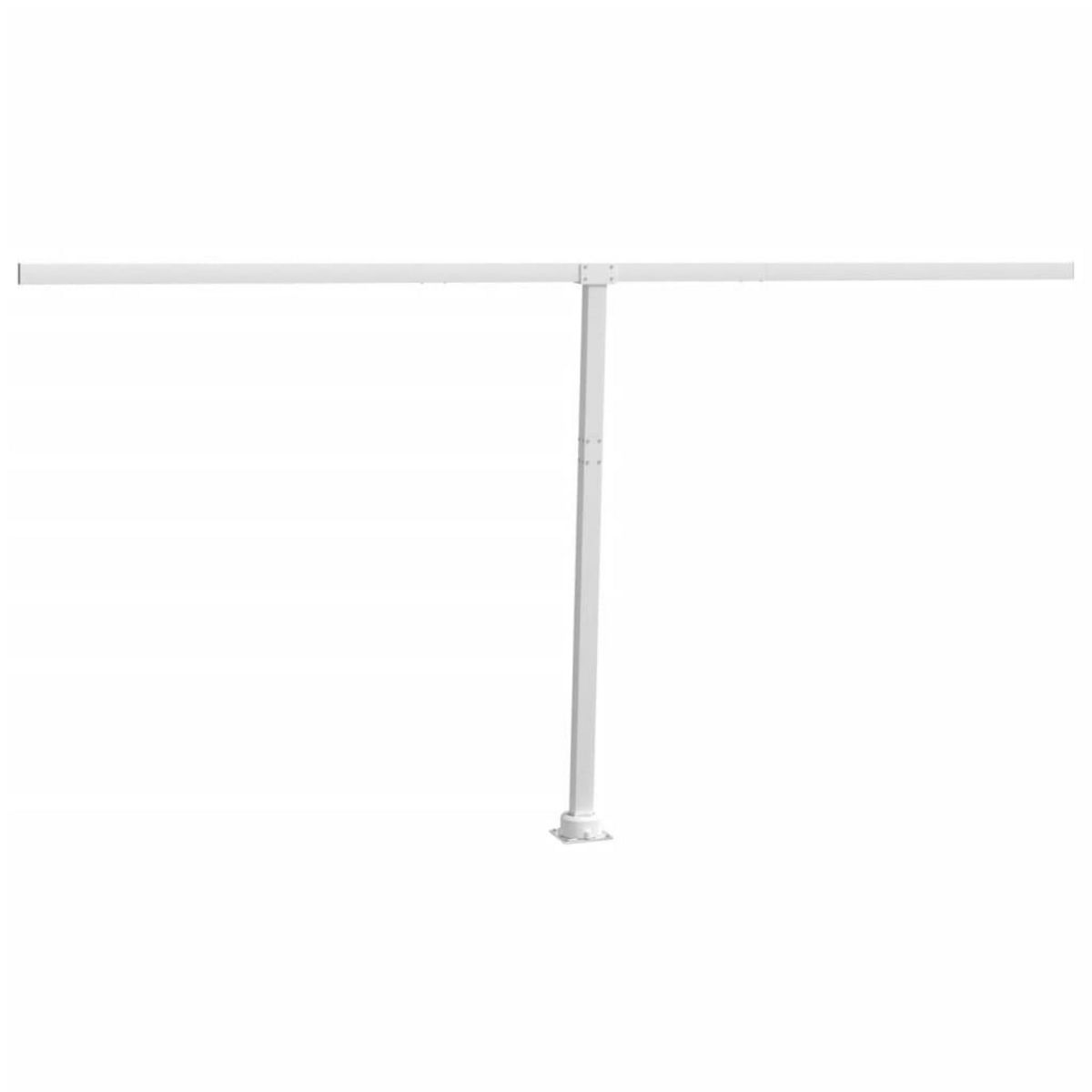 VIDAXL Jeu de poteaux d'auvent blanc 450x245 cm fer