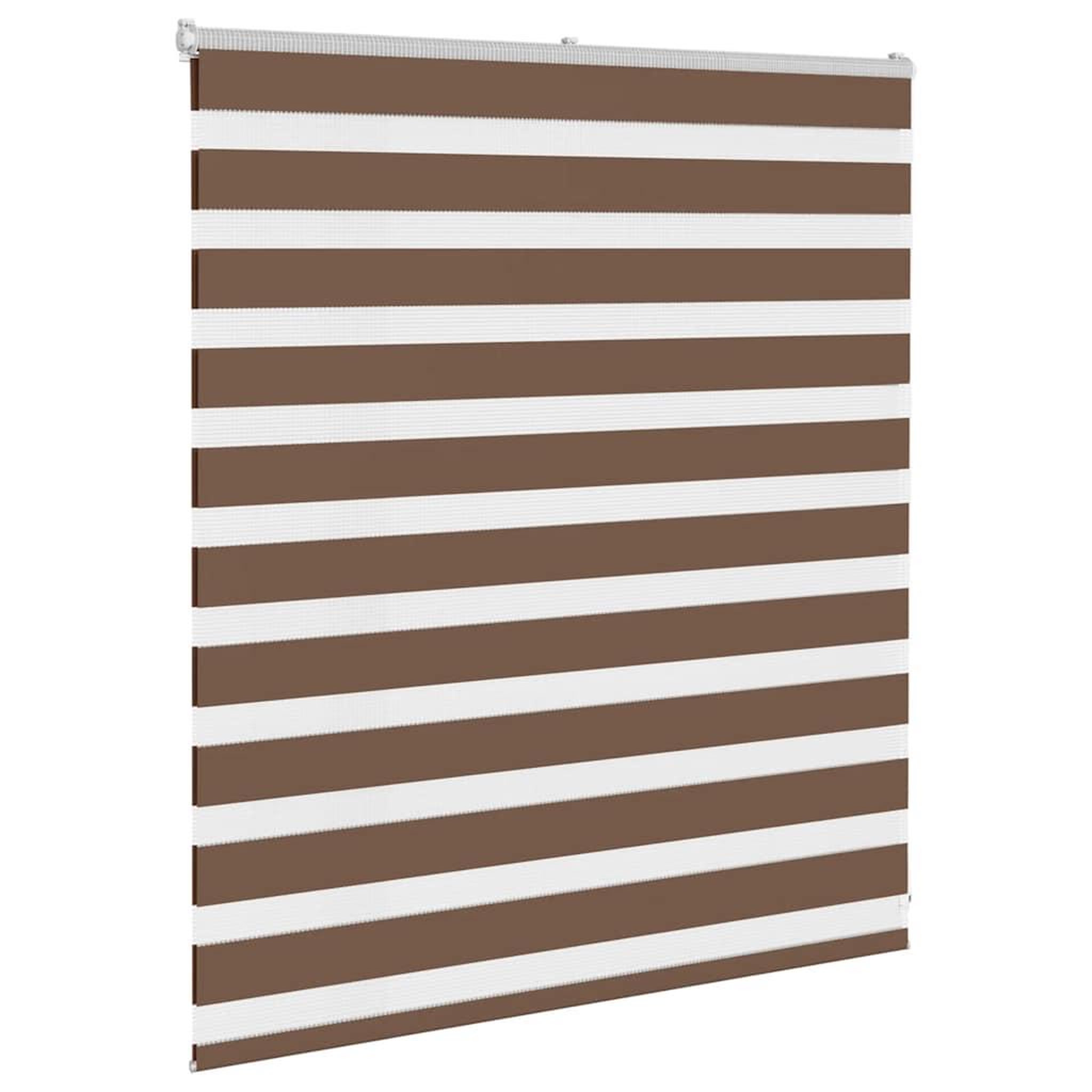 Voir la diapositive 3 : VIDAXL Store zebre marron 135x100cm largeur du tissu 130,9cm polyester