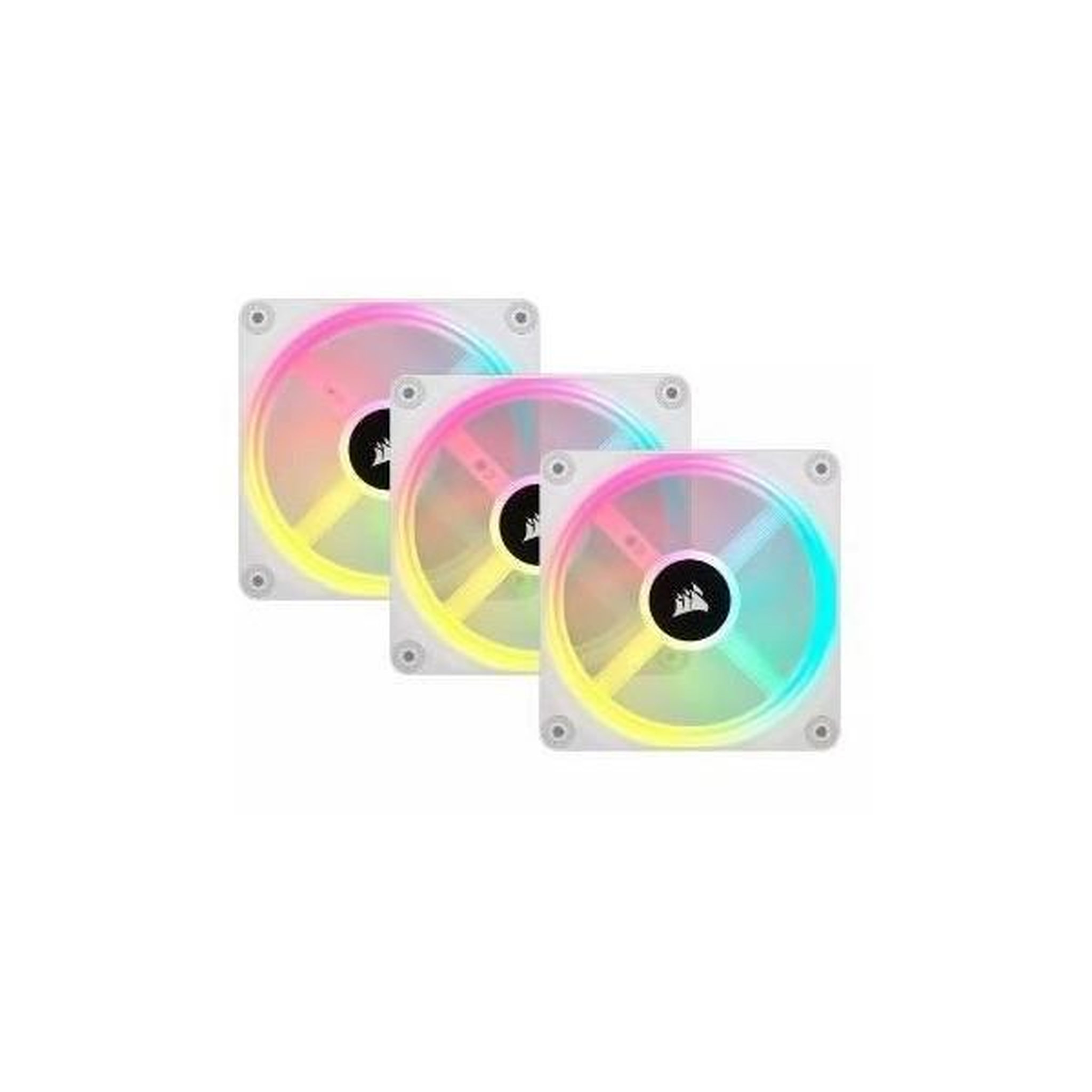 Voir la diapositive 3 : Corsair Ventilation PC - CORSAIR - QX RGB Series - iCUE LINK QX120 RGB WHITE - 120mm - Starter Kit