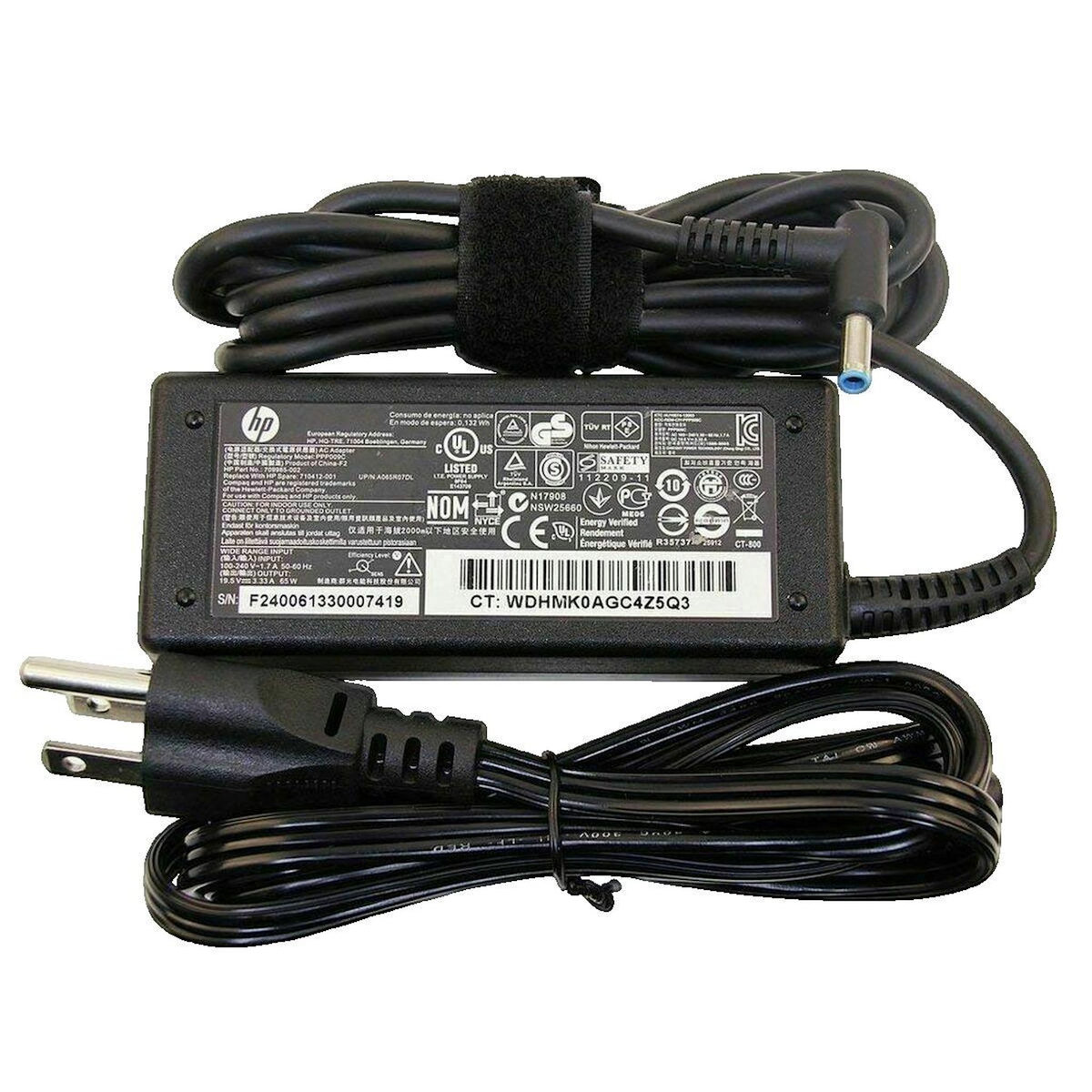 HP Adaptateur HP 0887758607565 65W Intelligent Noir