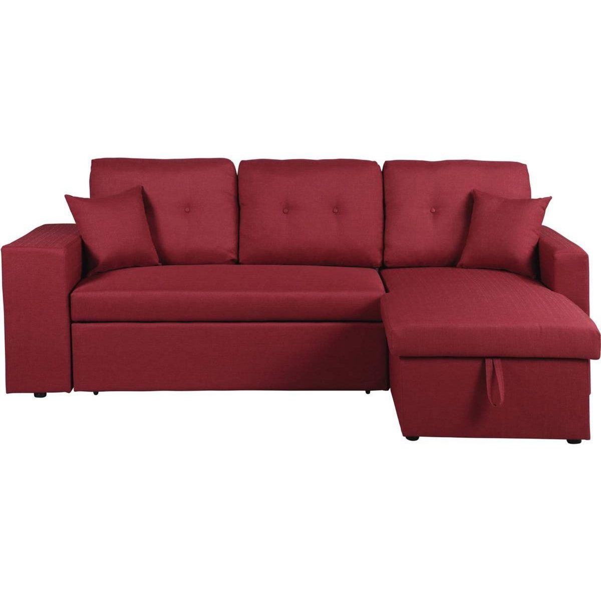 Habitat et Jardin Canapé d'angle convertible/réversible  Axel  - 3 places - Rouge