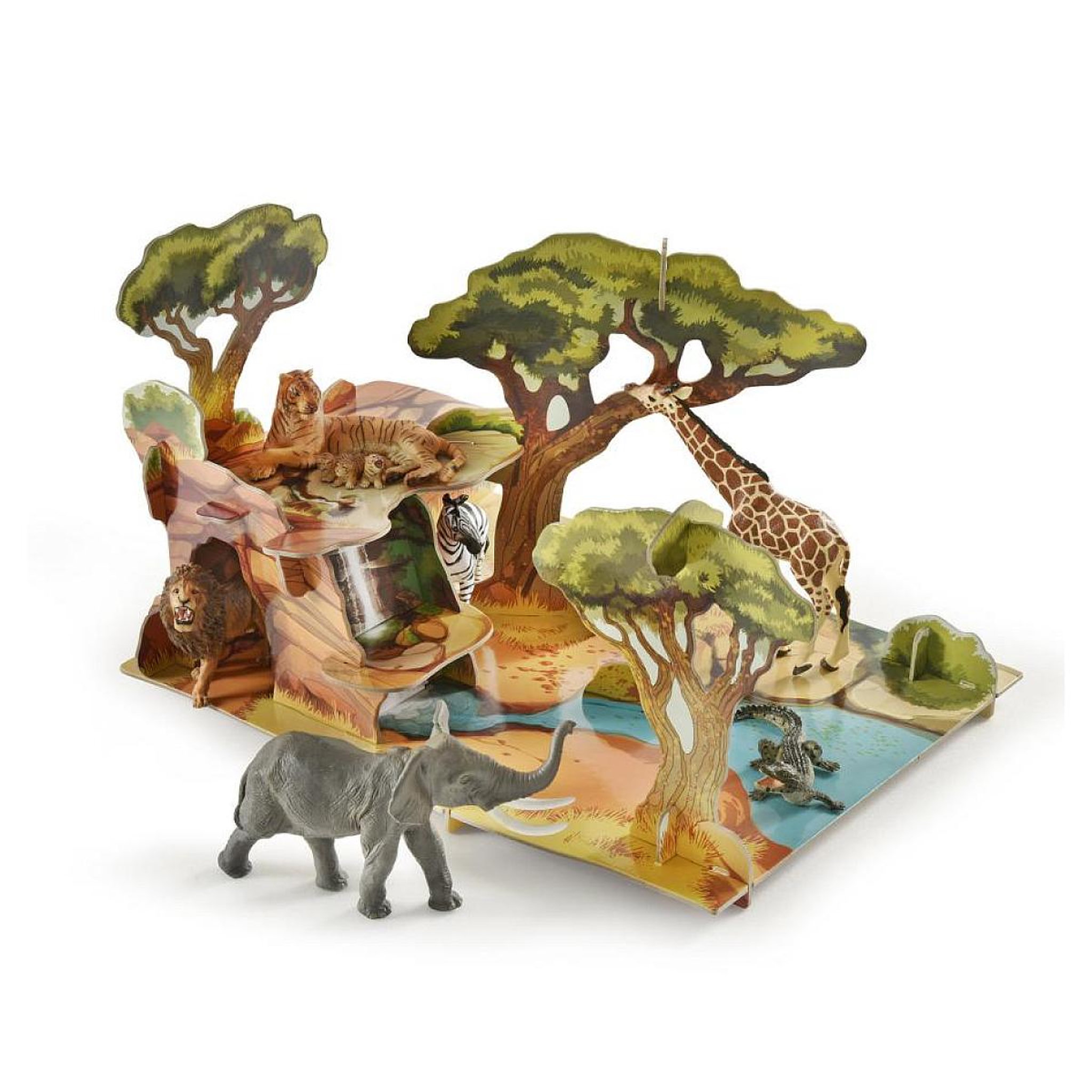 Voir la diapositive 3 : Papo 60113 - Decor de la savane en 3D -