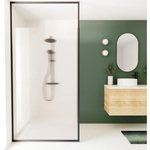 MARKET24 Paroi fixe - HOME GENERATION - Only noir rainure - 120 x 210-265 cm