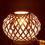 Paris Prix Lampe à Poser en Bambou  Inaya  32cm Blanc