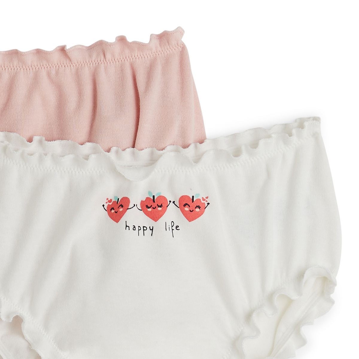 INEXTENSO Lot de 2 culottes c&oelig;urs bébé fille