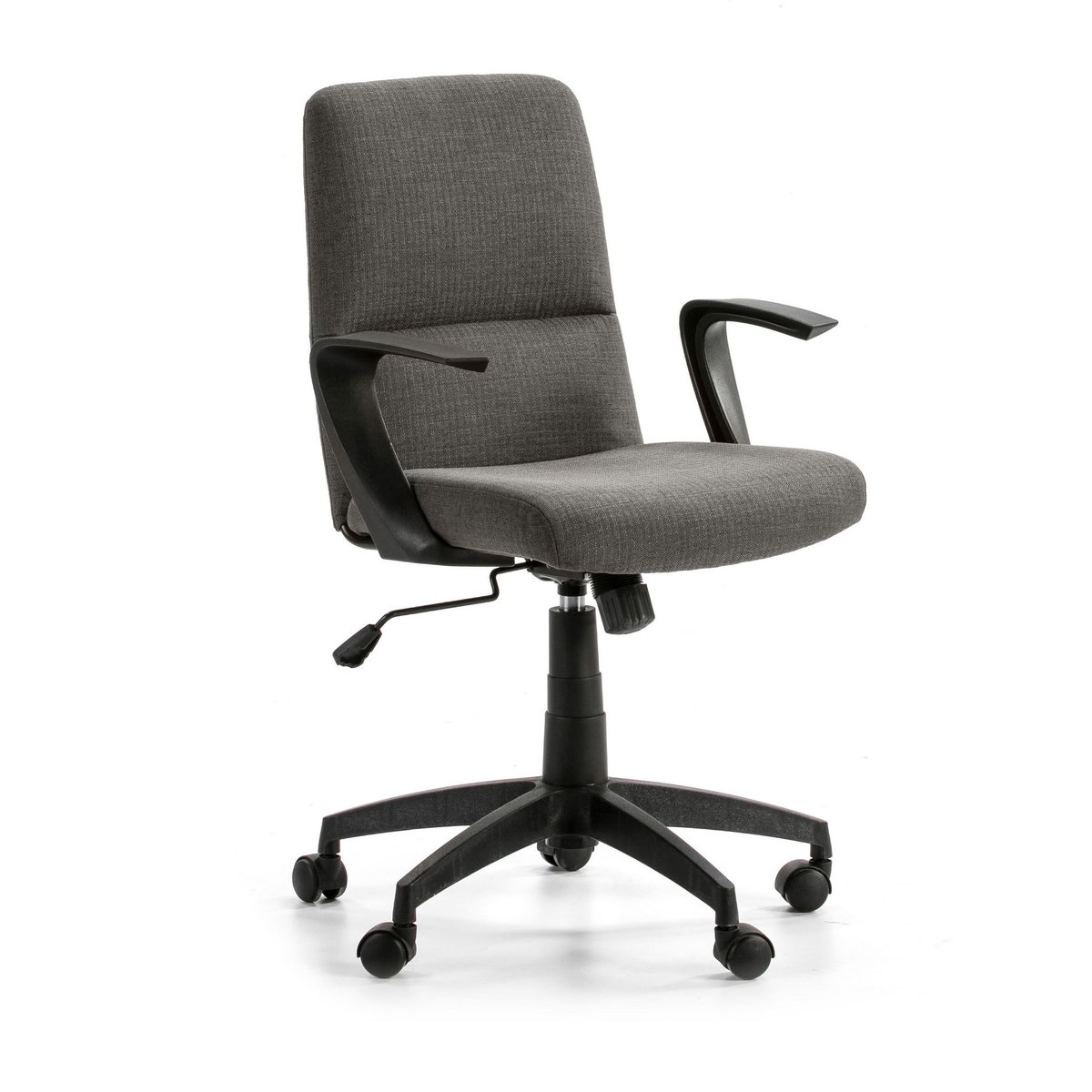 VS VENTA-STOCK Fauteuil de Bureau relevable et reclinable Teo matelassé avec Tissu Gris Foncé