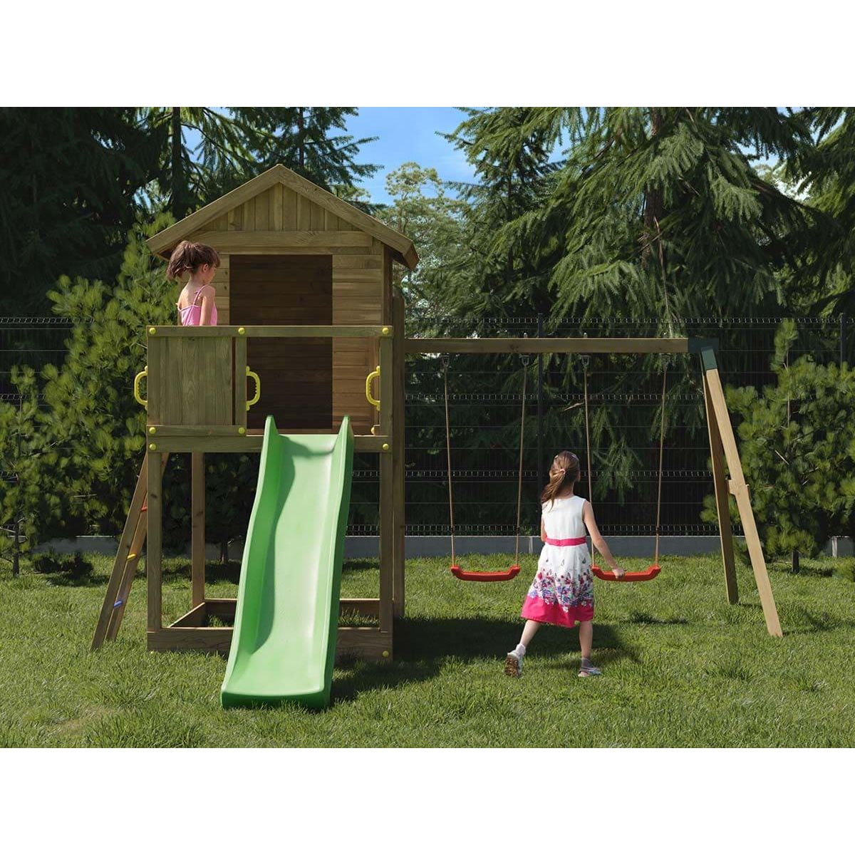 Fungoo Aire de jeux Galaxy S avec balançoire double - Fungoo