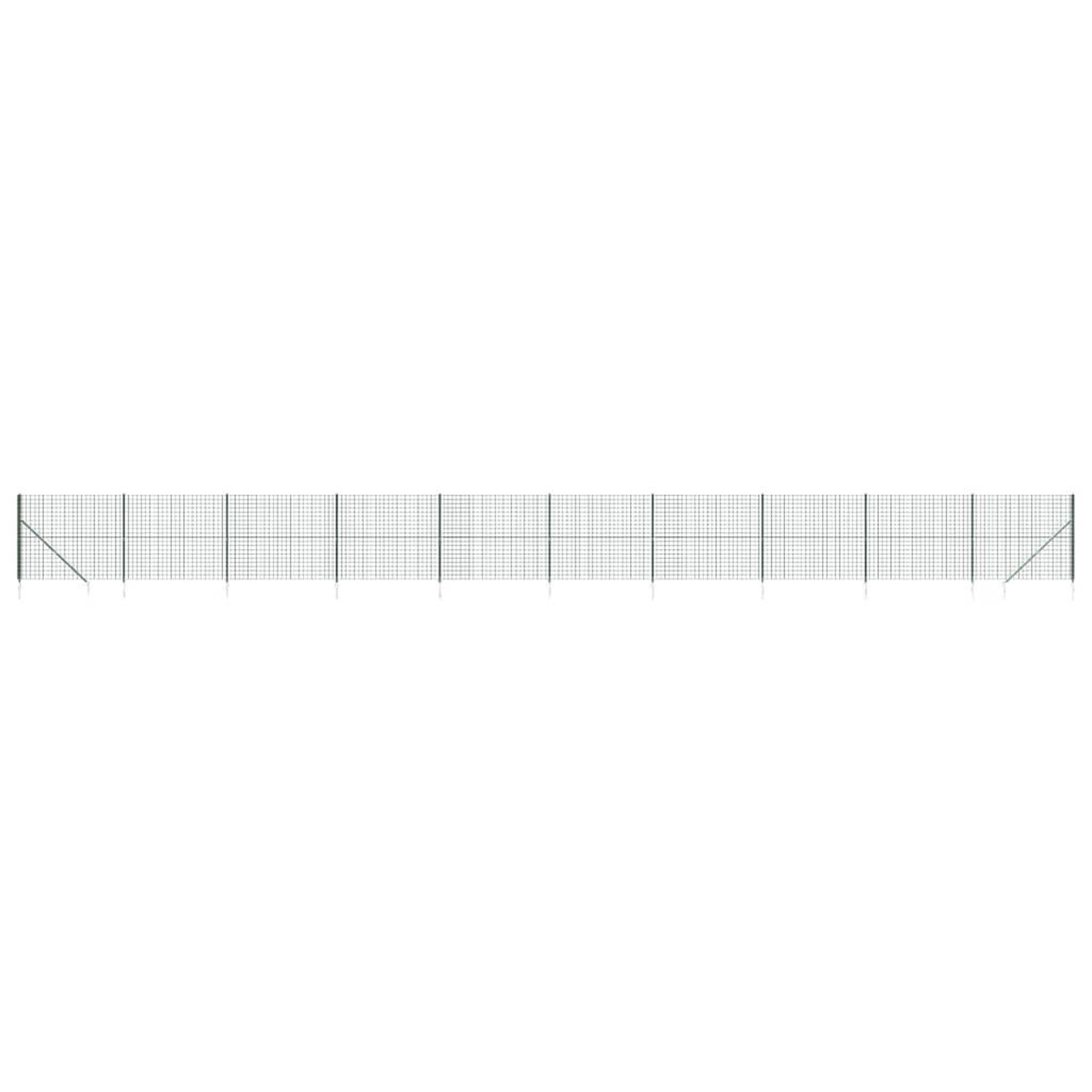 Voir la diapositive 2 : VIDAXL Cloture en treillis metallique et piquet d'ancrage vert 2,2x25m
