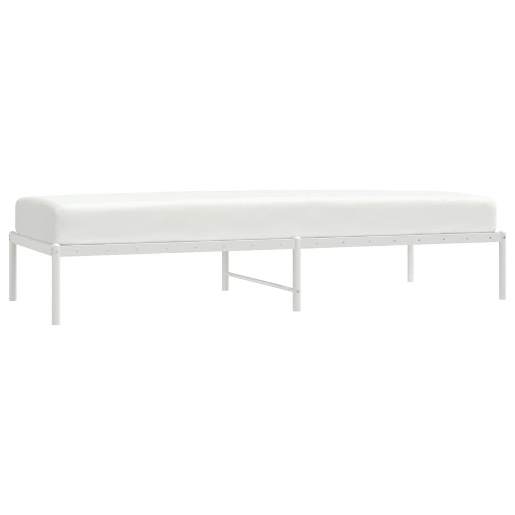 Voir la diapositive 4 : VIDAXL Cadre de lit metal blanc 80x200 cm