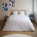 DODO Pack Housse de couette + Taie(s) d'oreiller Coton Lune. Coloris disponibles : Bicolore