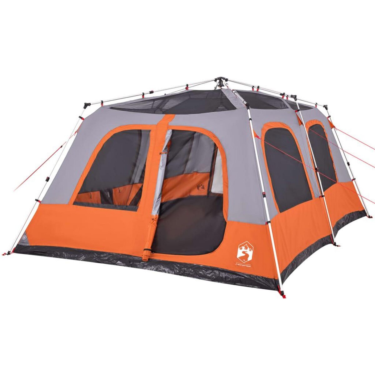VIDAXL Tente familiale dome 10 personnes gris orange liberation rapide