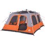 Voir la diapositive 4 : VIDAXL Tente familiale dome 10 personnes gris orange liberation rapide