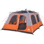 Voir la diapositive 4 : VIDAXL Tente familiale dome 10 personnes gris orange liberation rapide