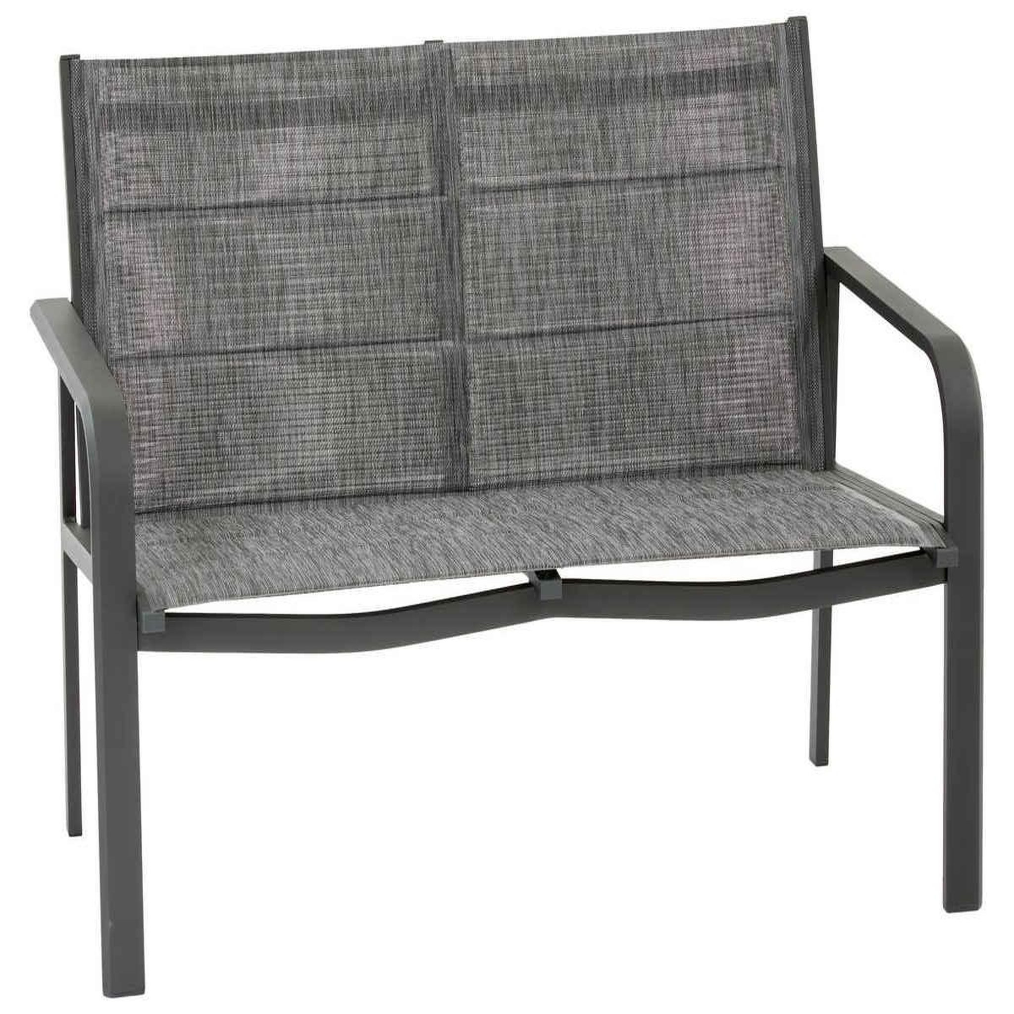 Voir la diapositive 5 : HESPERIDE Salon de jardin alu et texaline piazza graphite - 4 places - hespéride