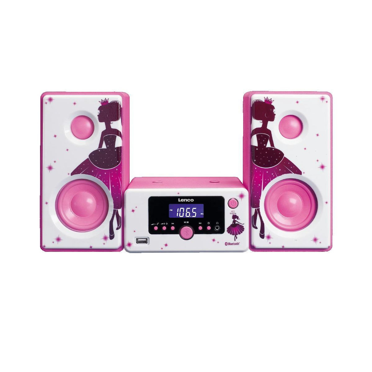 Lenco Micro système audio Lenco MC-020 rose