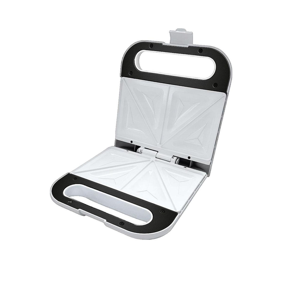 bbnove Grille-pain et appareil à croque-monsieur Noveen SM451 800 Watts Blanc Argenté