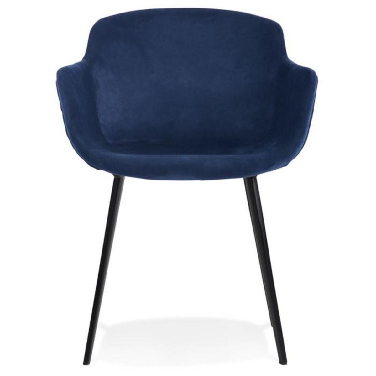 Paris Prix Fauteuil Design en Velours  Javier  80cm Bleu