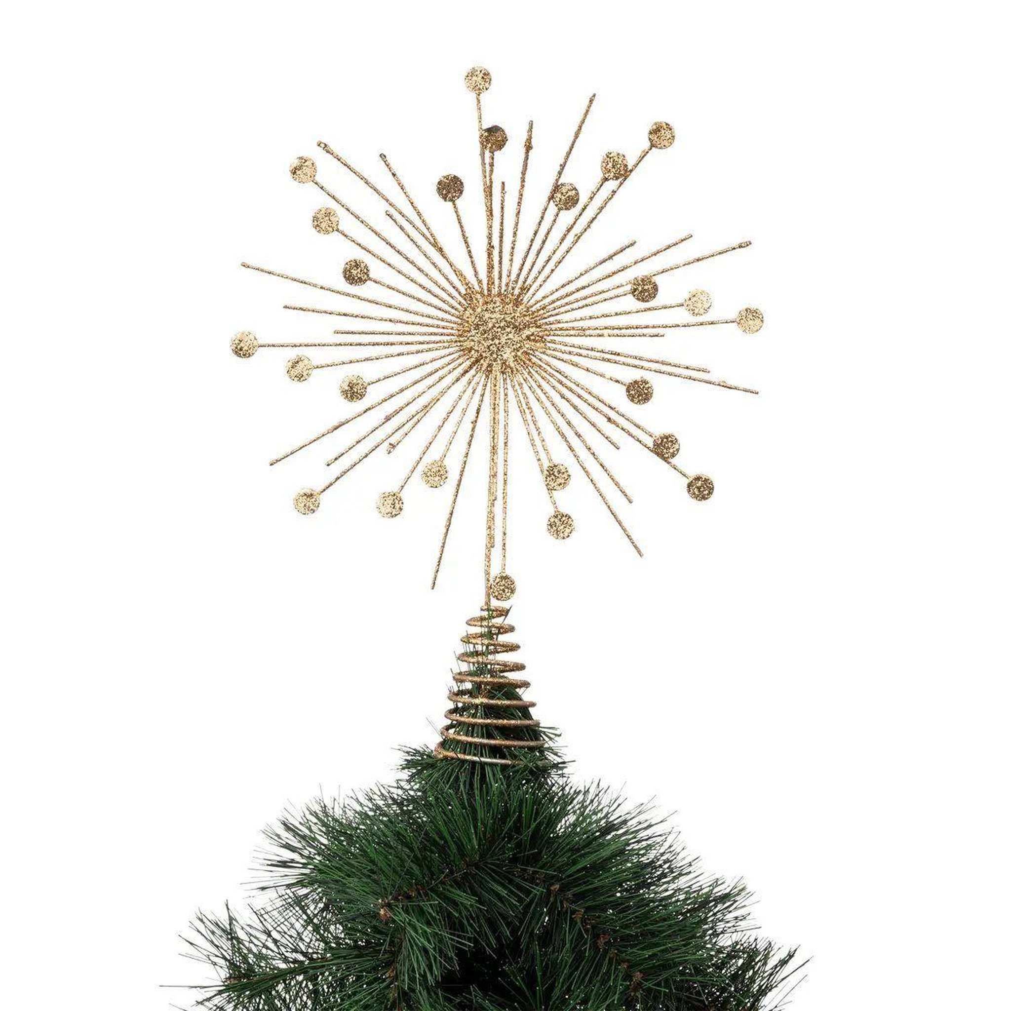 Voir la diapositive 2 : ATMOSPHERA Cimier sapin déco  pastilles  30cm or