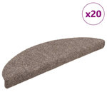 VIDAXL Tapis d'escalier auto-adhesifs 20 pcs beige 56x17x3 cm