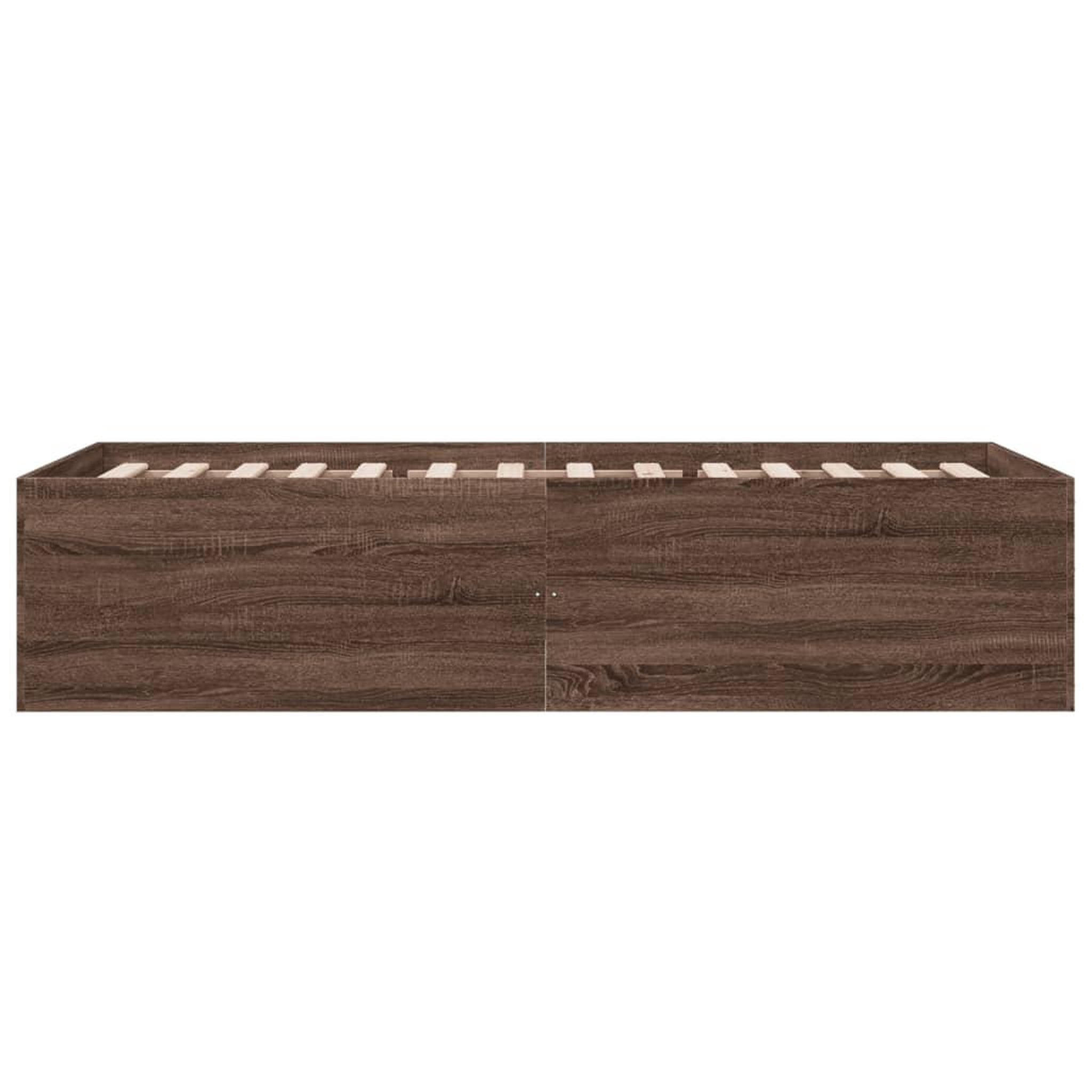 Voir la diapositive 5 : VIDAXL Cadre de lit sans matelas chene marron 100x200 cm