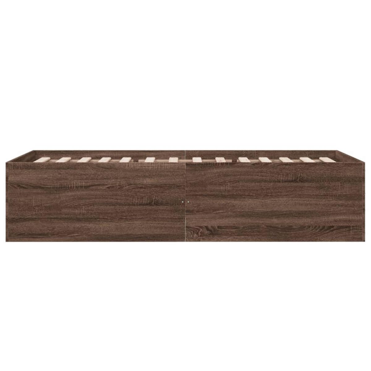 VIDAXL Cadre de lit sans matelas chene marron 100x200 cm