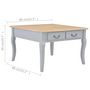 Voir la diapositive 6 : VIDAXL Table basse Gris 80 x 80 x 50 cm Bois