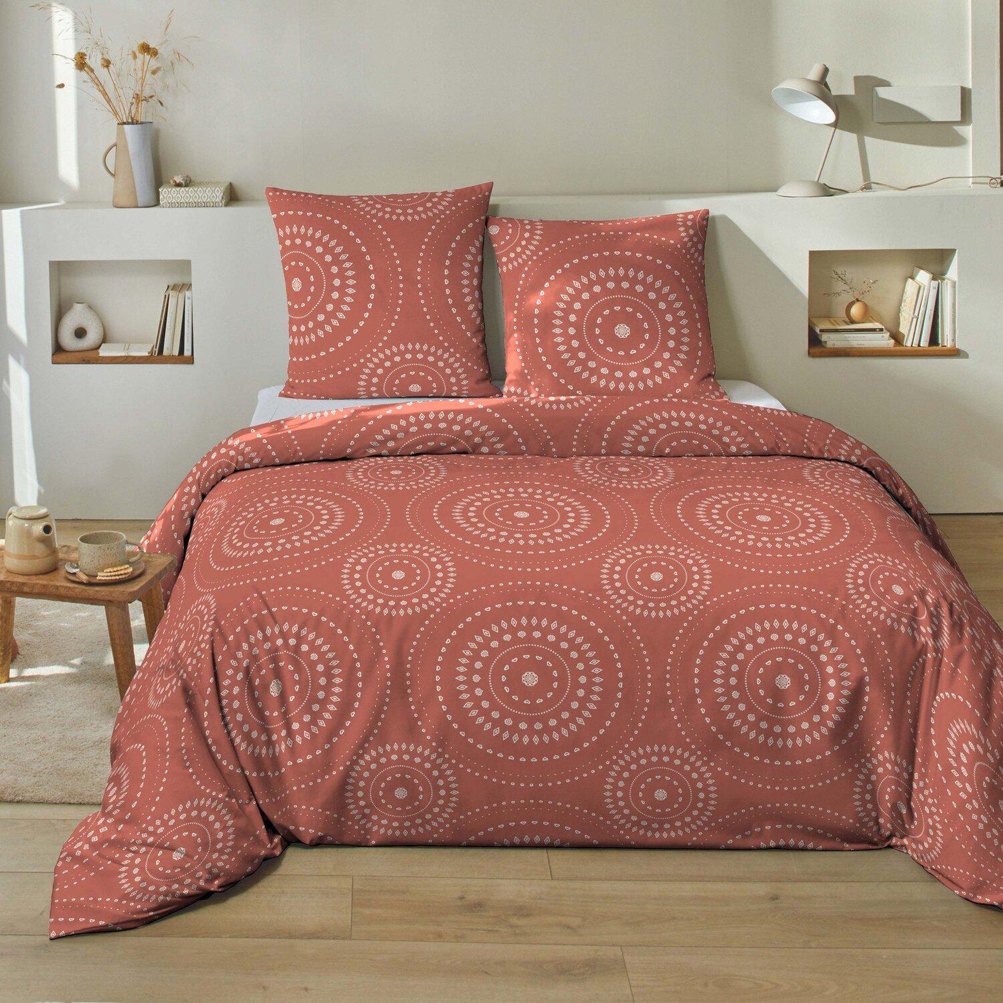 Voir la diapositive 1 : Home collection Parure housse de couette 100 %coton 57 zalya
