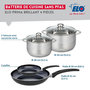 Voir la diapositive 2 : ELO Ensemble de 2 Poêles de cuisson 20 et 32 cm et 2 faitouts 20 et 24 cm Elo Prima Brillant