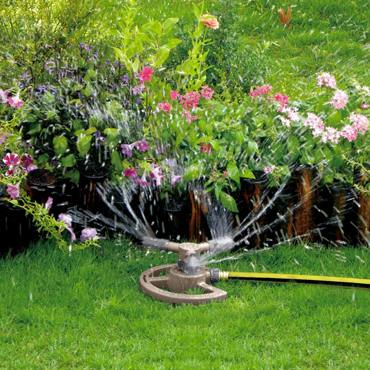 Jardibric Arroseur rotatif 3 bras sur embase