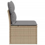Voir la diapositive 5 : VIDAXL Chaise de jardin sans accoudoirs avec coussins beige poly rotin