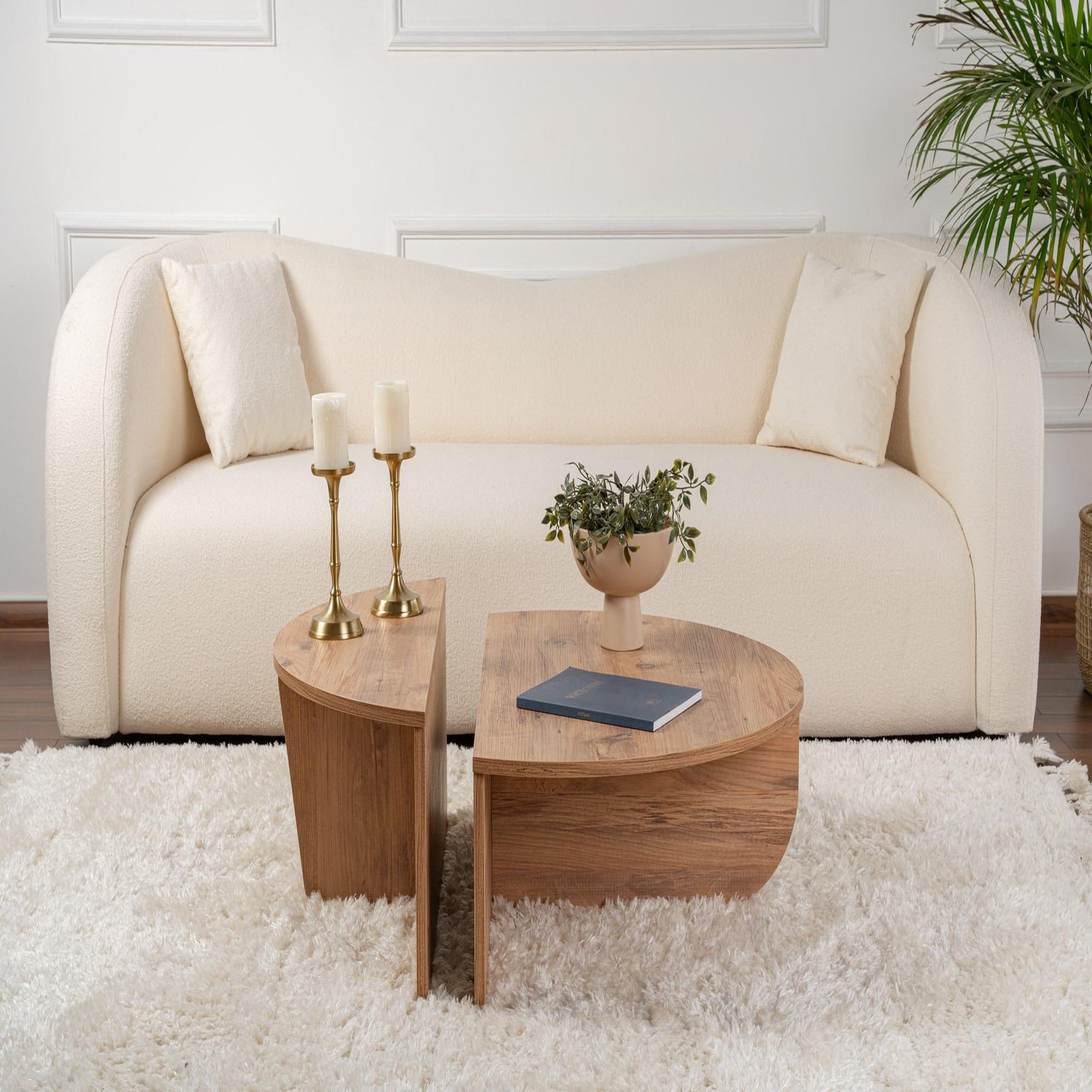 Voir la diapositive 4 : Habitat et Jardin Table basse en bois  orion  - 90 x 60 x 30 cm - pin atlantique