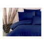 Voir la diapositive 2 : GENERIQUE Parure de lit - 1 housse de couette 220 x 240 cm + 2 taies d'oreiller 60 x 60 cm - 70% polyester, 30% coton - Bleu