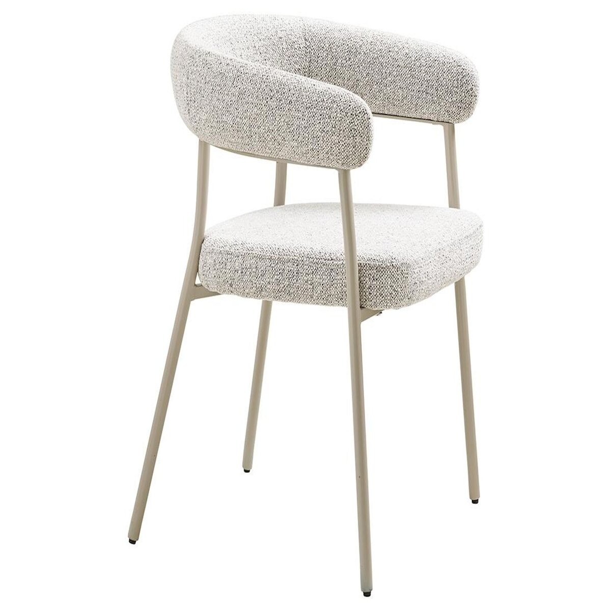 LISA DESIGN Sadie - lot de 2 chaises fsc  100% en tissu texturé - pieds en acier